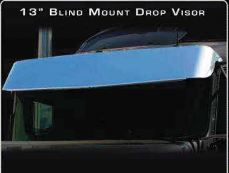 13" 1 Piece Blind Mount Drop Visor