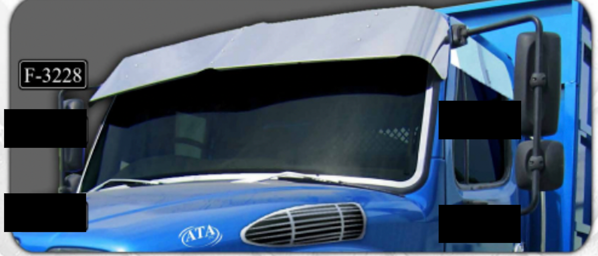 Freightliner M2 14" Drop Visor Day Cab and Dump Trucks