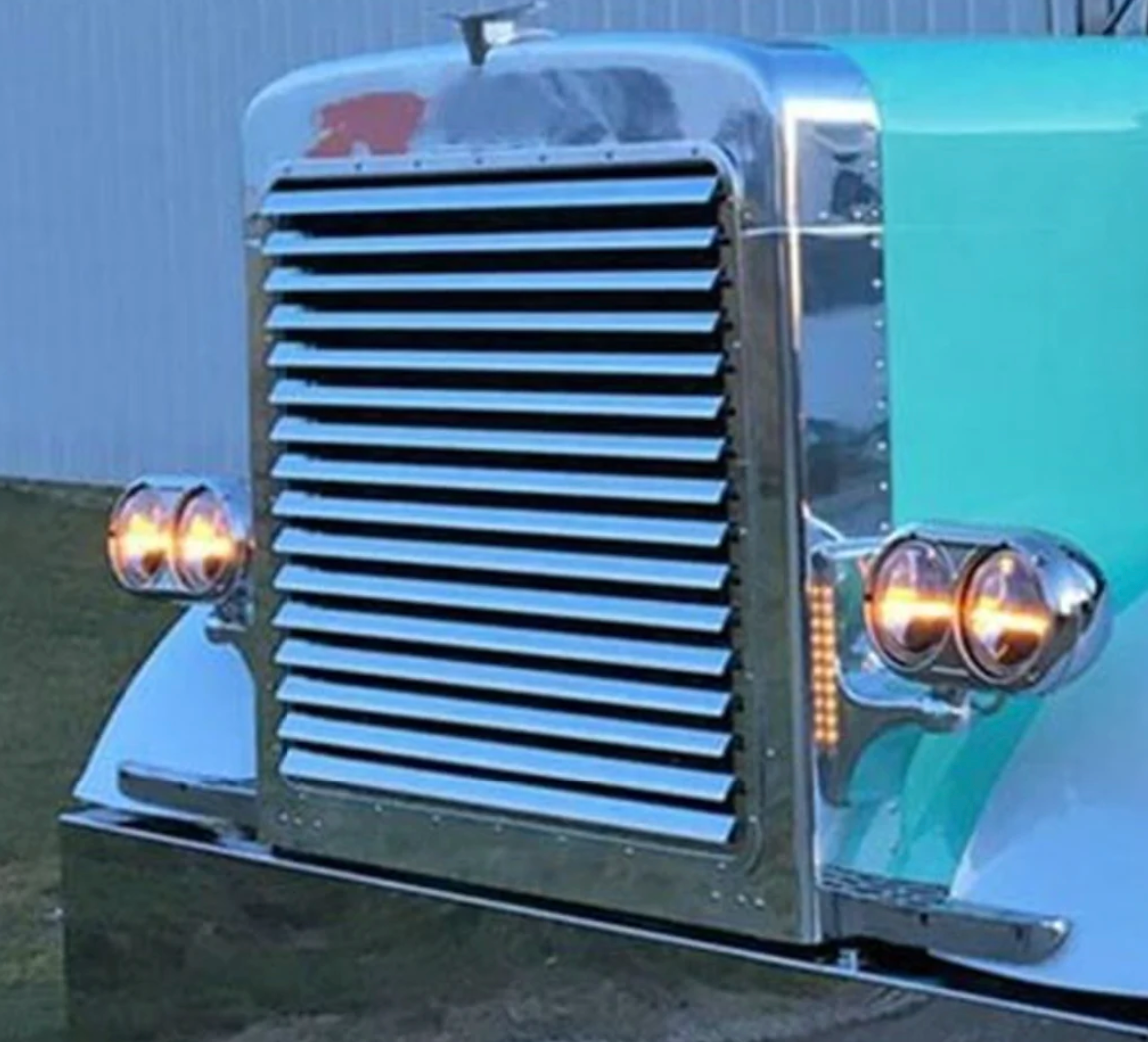 Grille fits Peterbilt Long Hood 379 19 Louvers