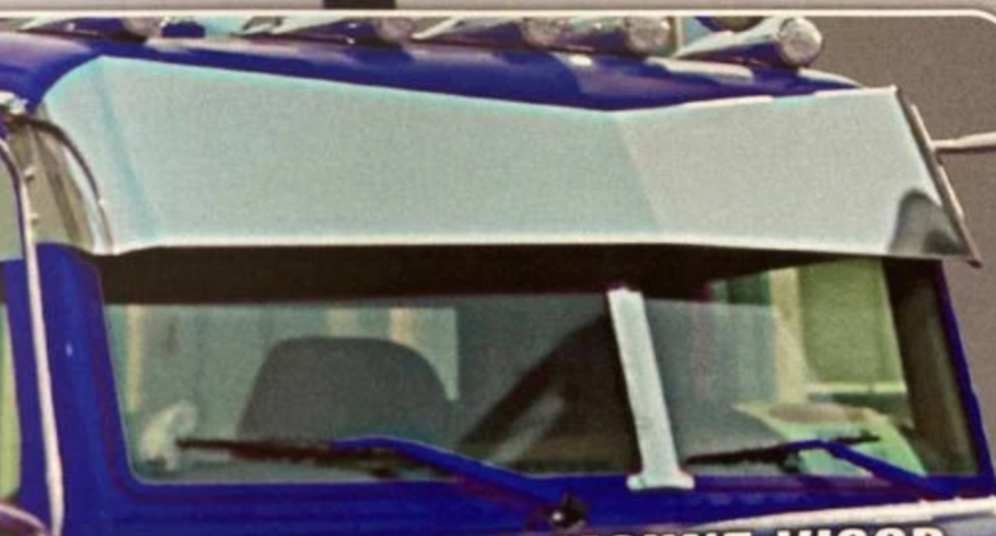 13” X 9” Visor Forward Bowtie Blind Mount Fits Peterbilt 389,379,384,386 Flat Top