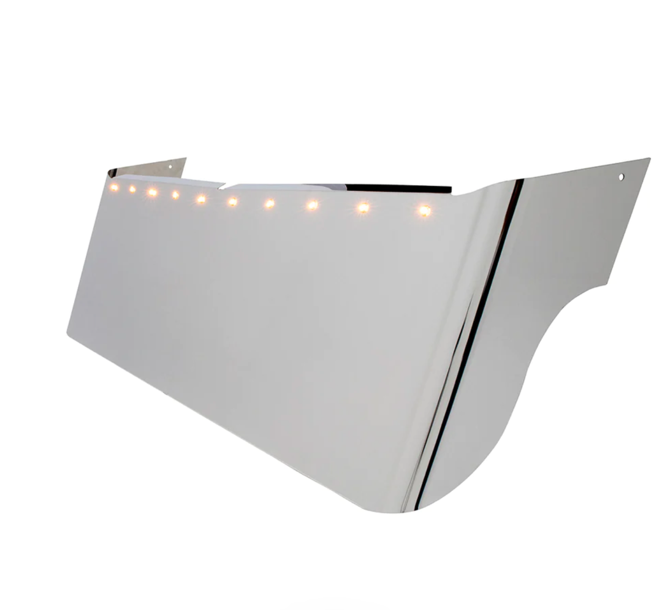 21" Visor Fits Freightliner Century/Columbia/Coronado With 10 LED Lights 3/4" AMBER/CLEAR