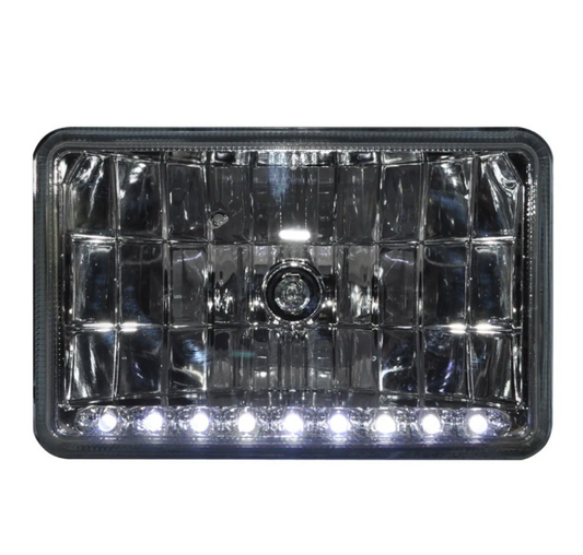4"x 6" Halogen Headlights w/ 9 White LEDs